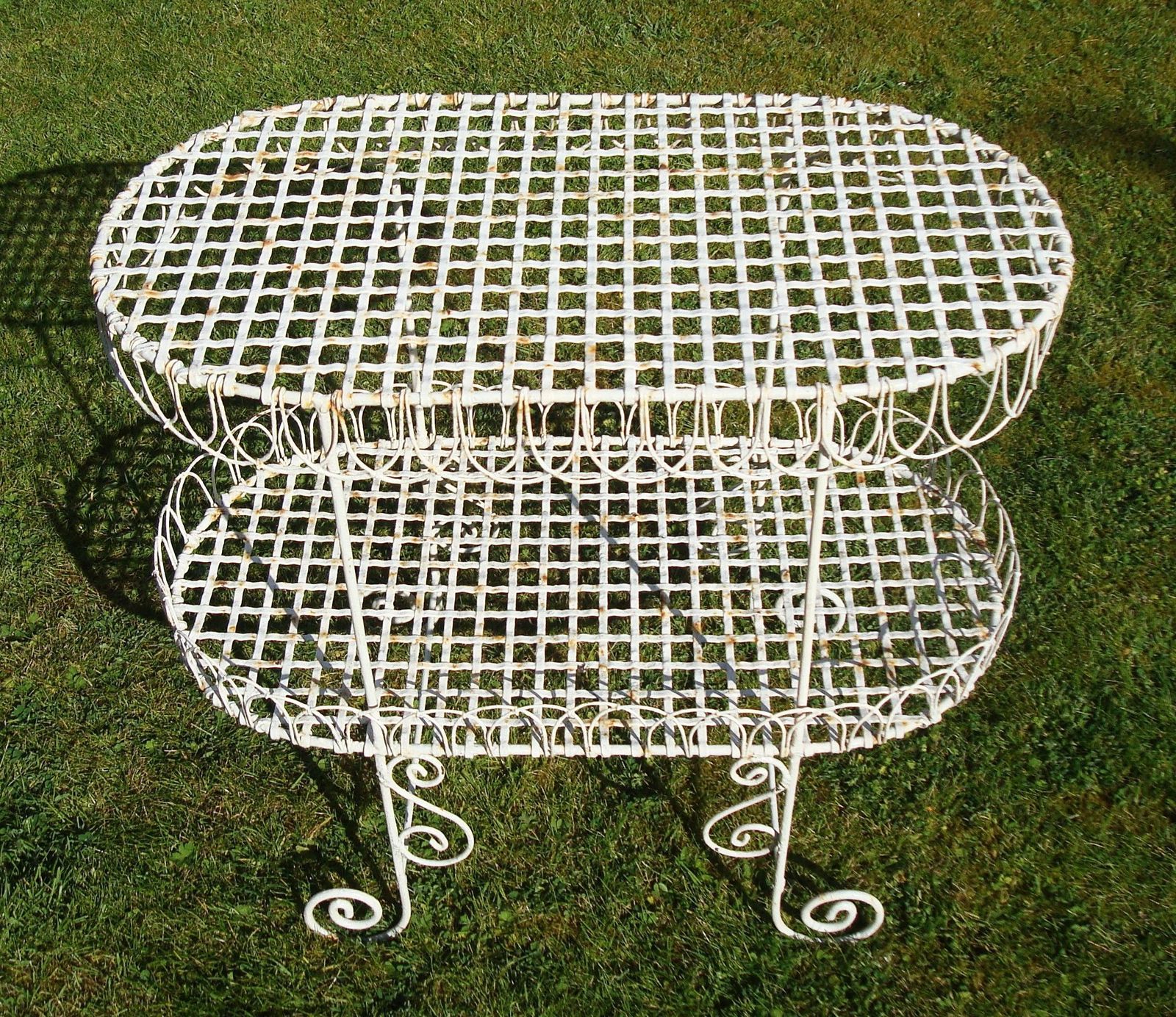 C19th Wirework Garden Table And Chairs photo Garden Furniture