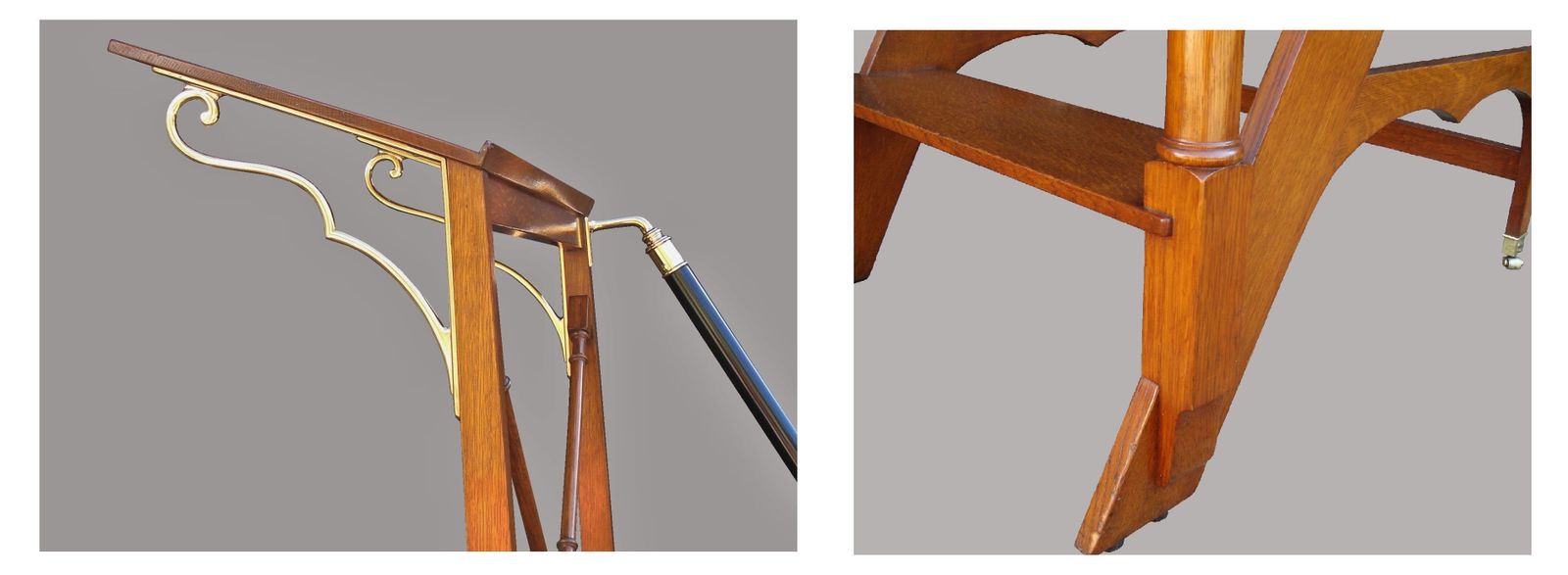 photo furniture Antique Golden Oak Library Steps