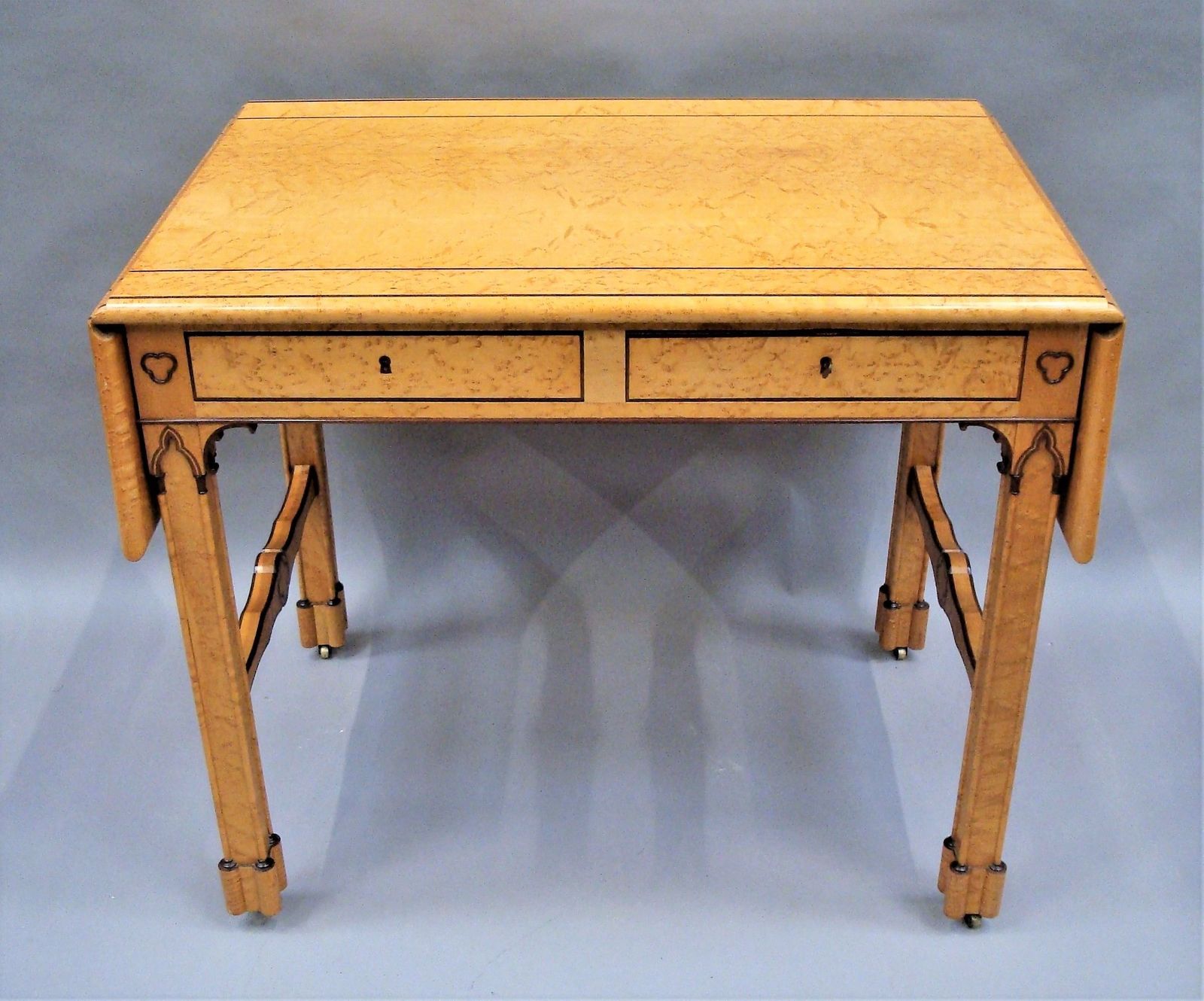 Charles X Birds Eye Maple Sofa Table photo for sale
