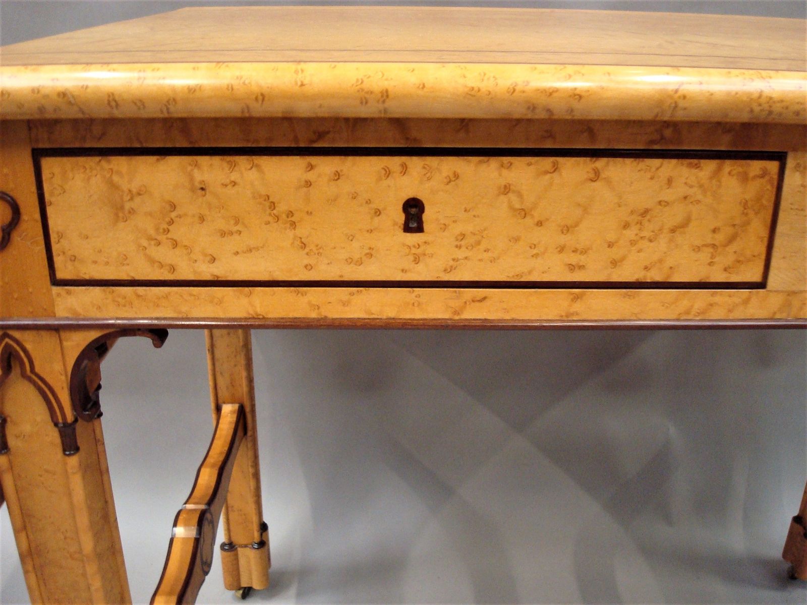 Furniture Charles X Birds Eye Maple Sofa Table photo