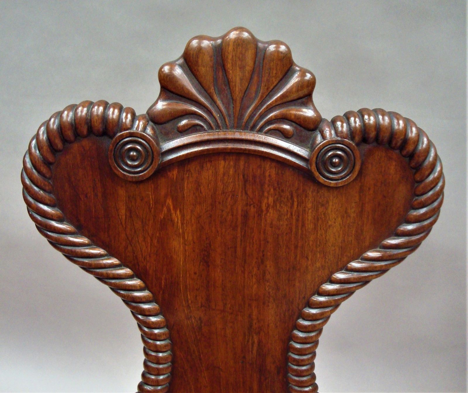 Regency Pair Of Mahogany Hall Chairs photo vintage