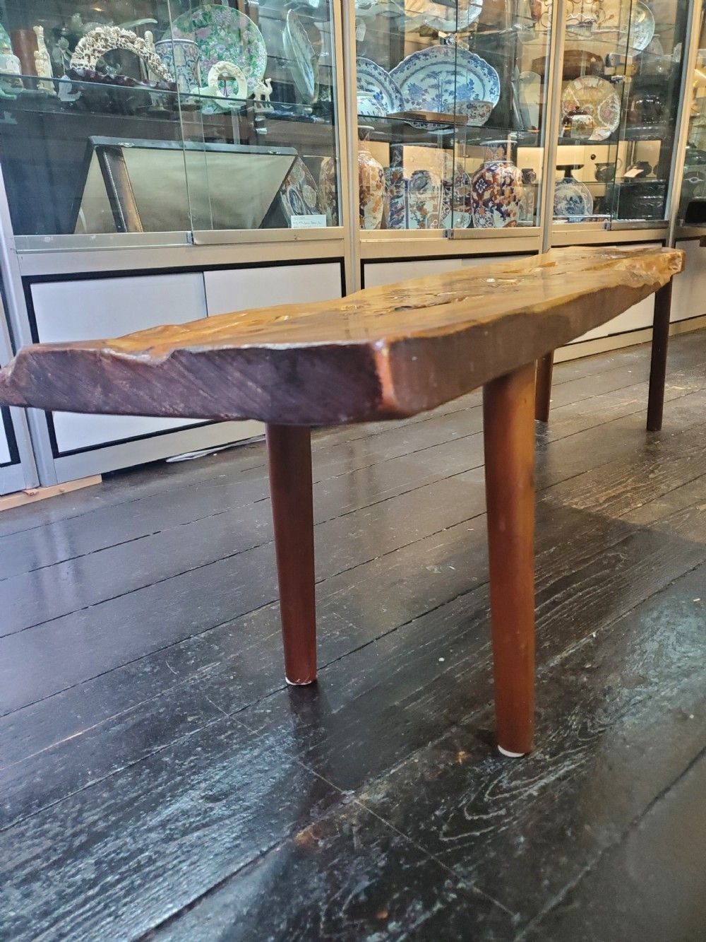 Large 180cm Reynolds Of Ludlow Live Edge Yew Coffee Table C1960 photo for sale