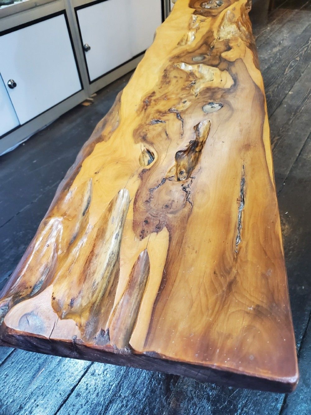 Large 180cm Reynolds Of Ludlow Live Edge Yew Coffee Table C1960 photo Furniture