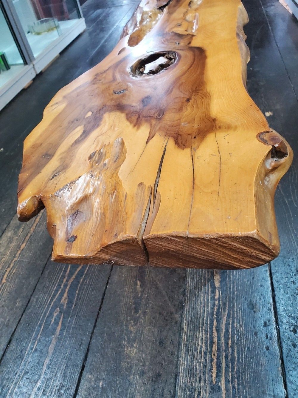 Furniture Large 180cm Reynolds Of Ludlow Live Edge Yew Coffee Table C1960 photo