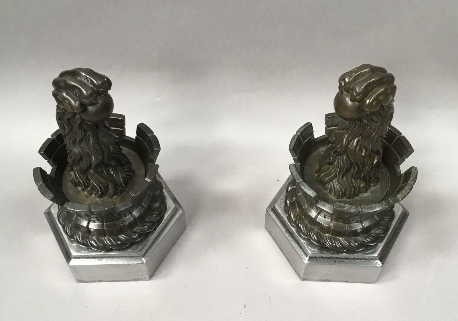 19th Pair Of Bronze Door Stops / Door Porters Or Andirons photo buy