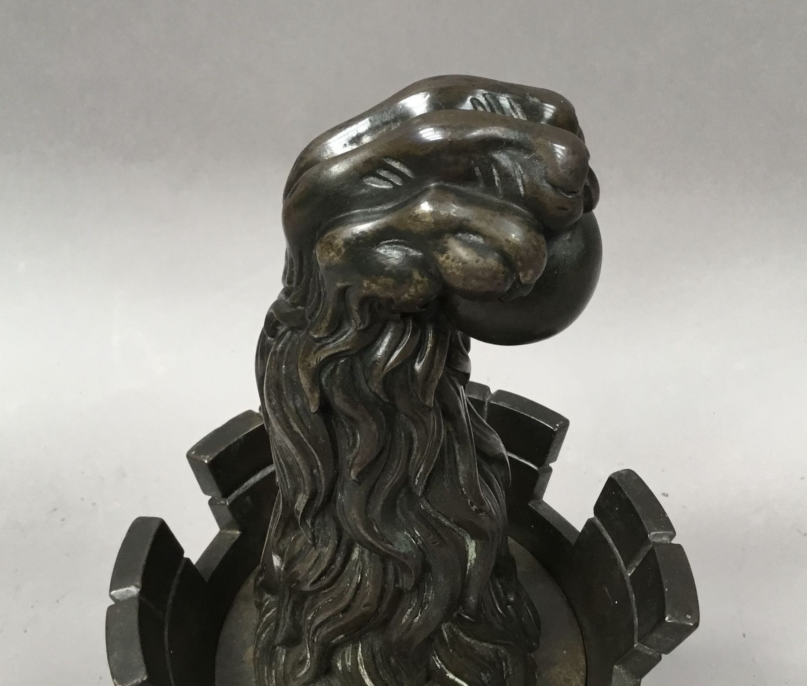Home Fixtures 19th Pair Of Bronze Door Stops / Door Porters Or Andirons photo