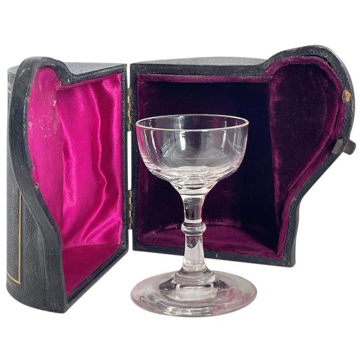Victorian Travelling Crystal Glass And Case