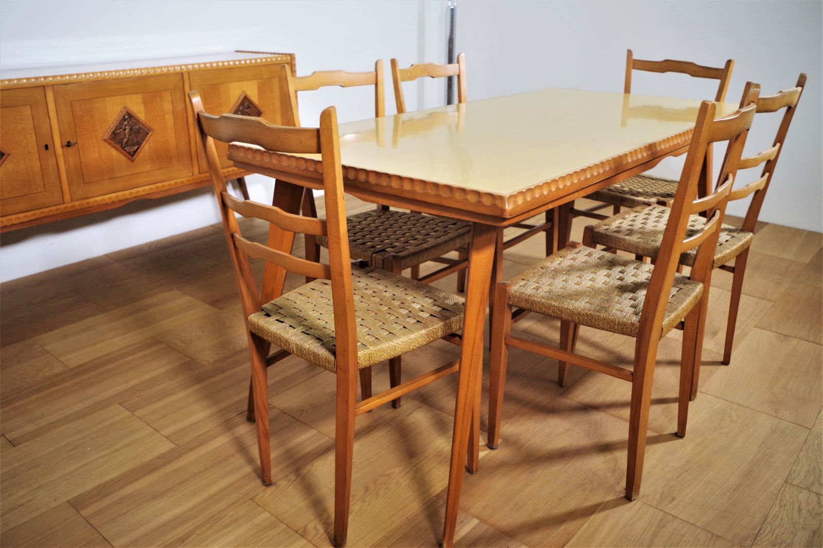 1415.0 Living Room Set Table And Chairs, 40s Wooden Sideboards photo