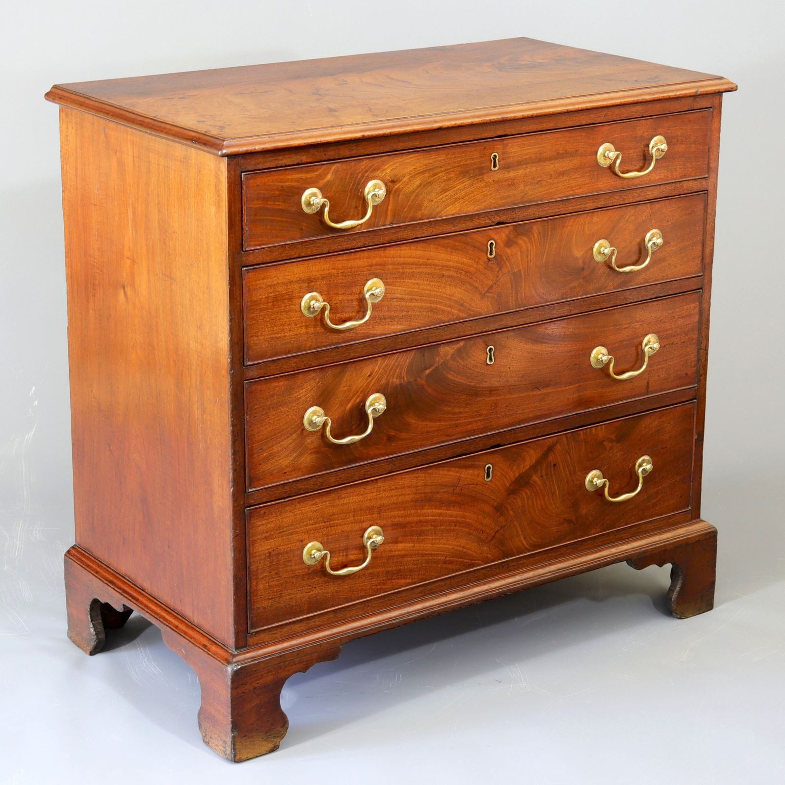 George II Curl Mahogany Small Chest Of Drawers C1740 photo furniture