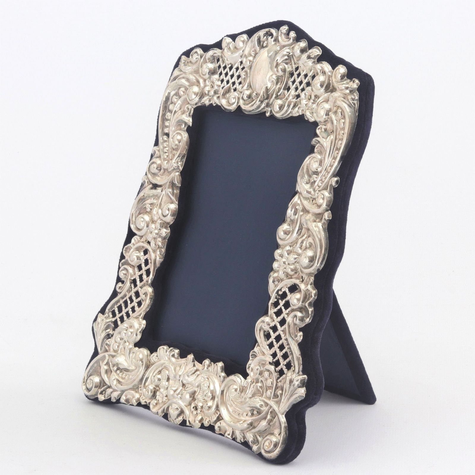 Pierced & Embossed Silver Photograph Frame By Broadway & Co 1906 photo buy