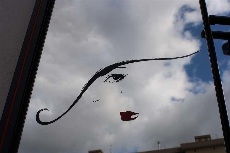 Rimadesio Wall Mirror Black Red Woman Lipstick Pop Art 1980s Lucio Del Pezzo photo 3200.0