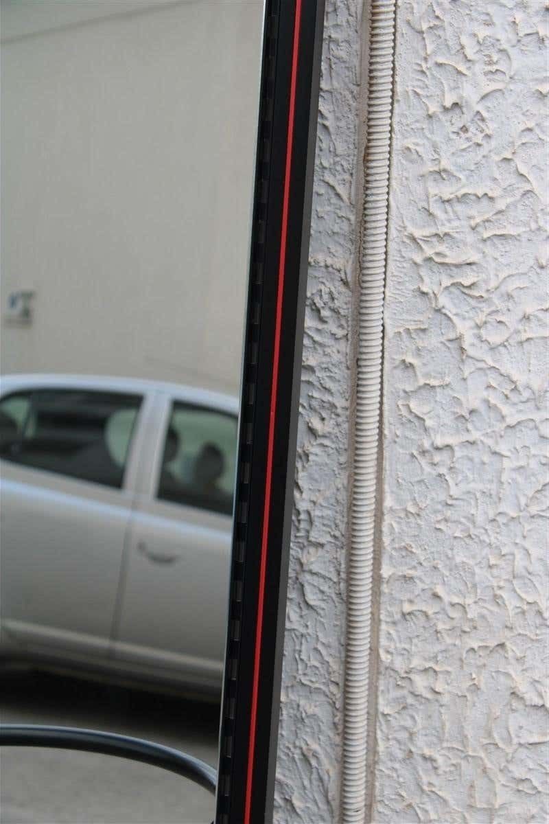 photo for sale Rimadesio Wall Mirror Black Red Woman Lipstick Pop Art 1980s Lucio Del Pezzo