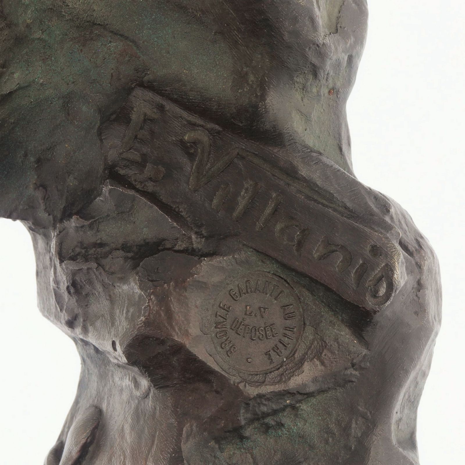 2795.0 Art Nouveau Patinated Bronze Bust "Nelly" By Emmanuel Villanis C1890 photo