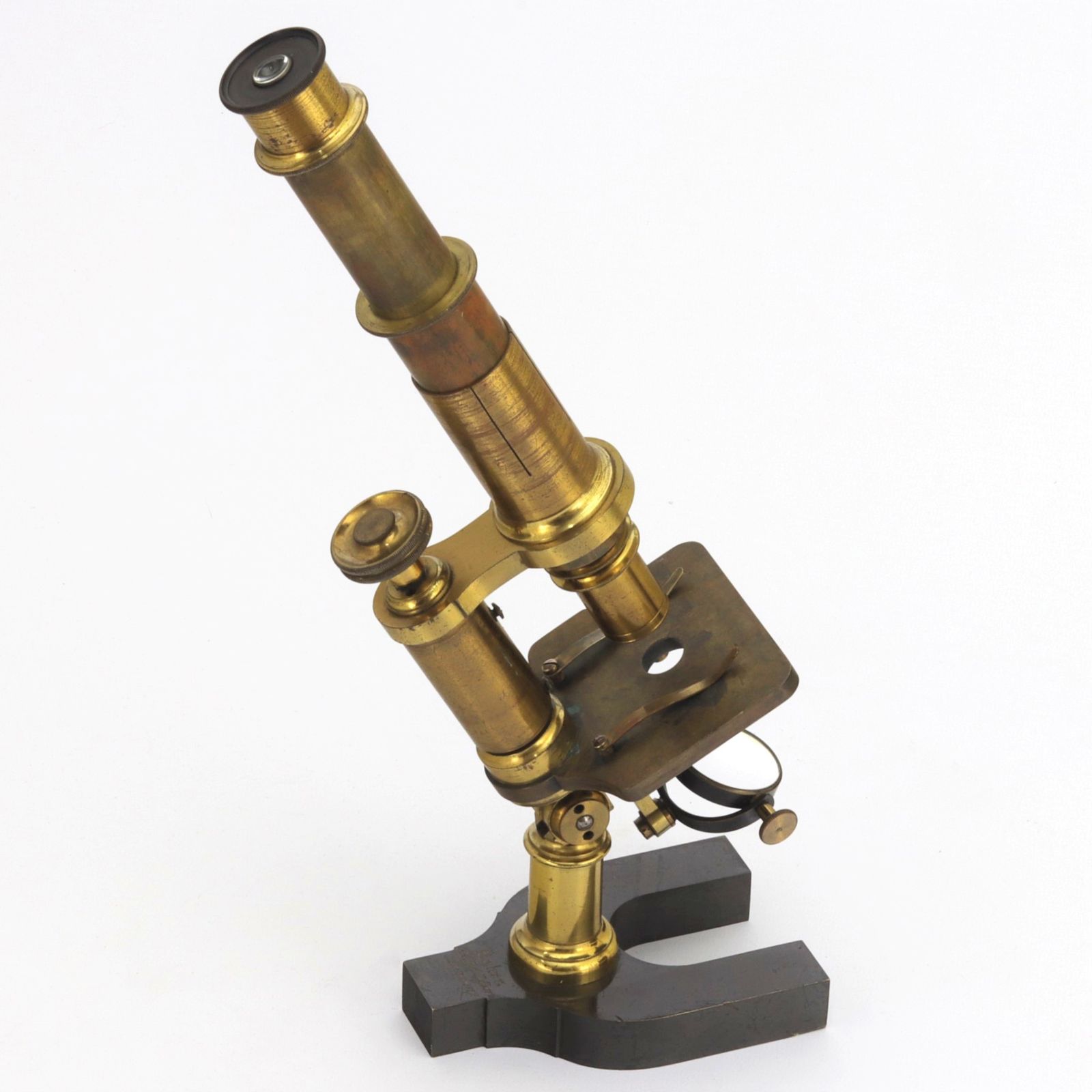 Mahogany Cased Brass Monocular Microscope By Baker Of London C1870 photo Home Decor