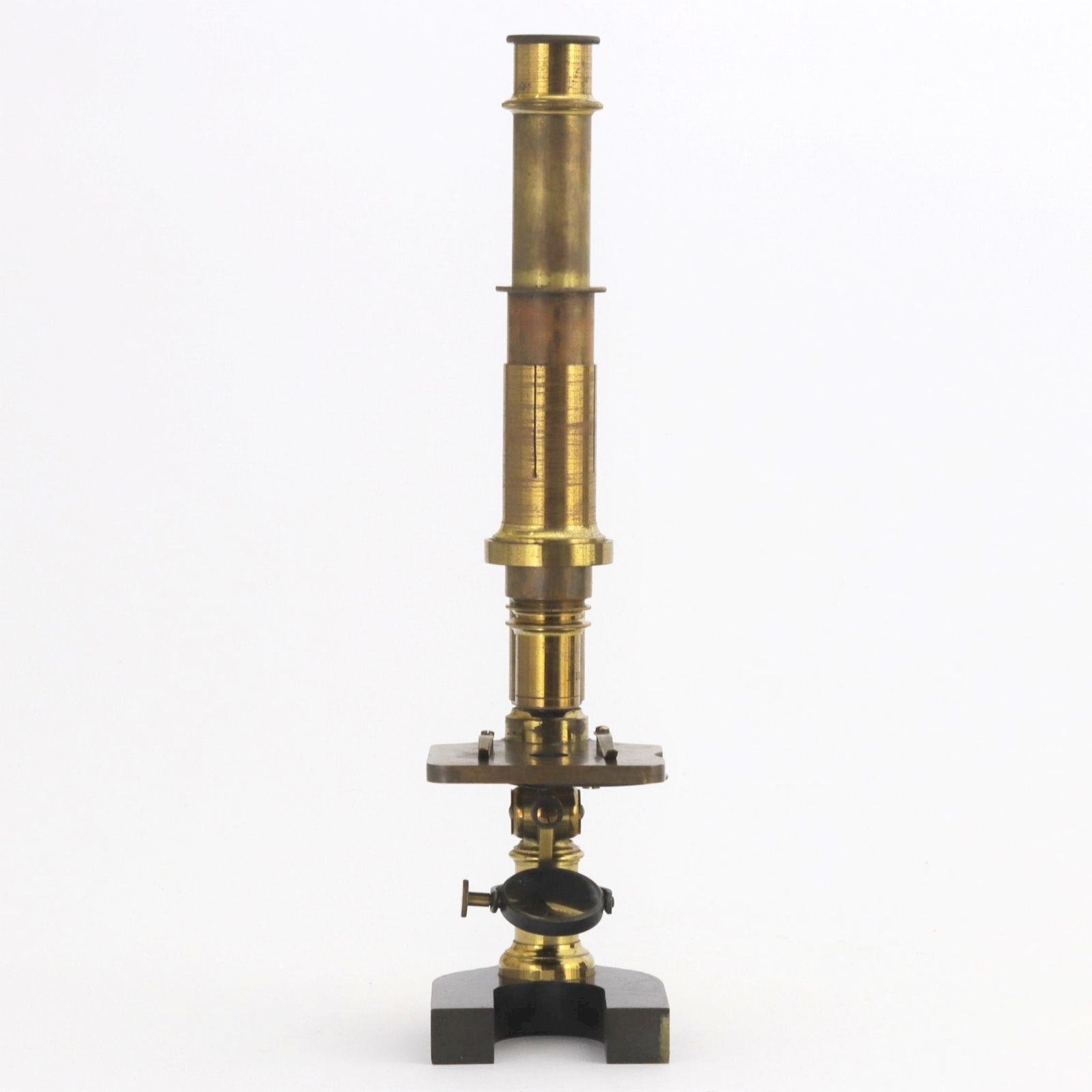 photo for sale Mahogany Cased Brass Monocular Microscope By Baker Of London C1870