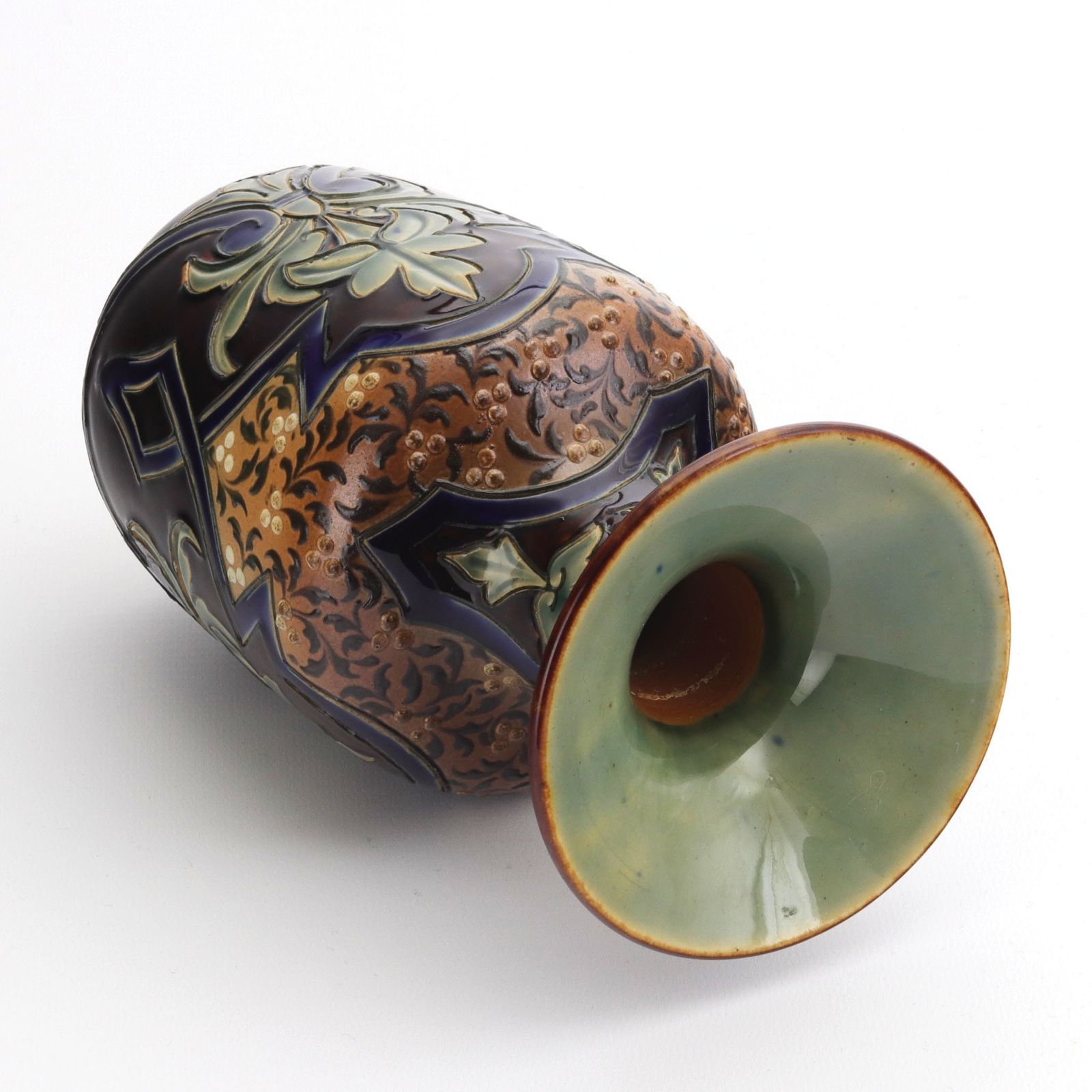 Doulton Lambeth Stoneware Art Nouveau Vase By Eliza Simmance 1884 photo buy