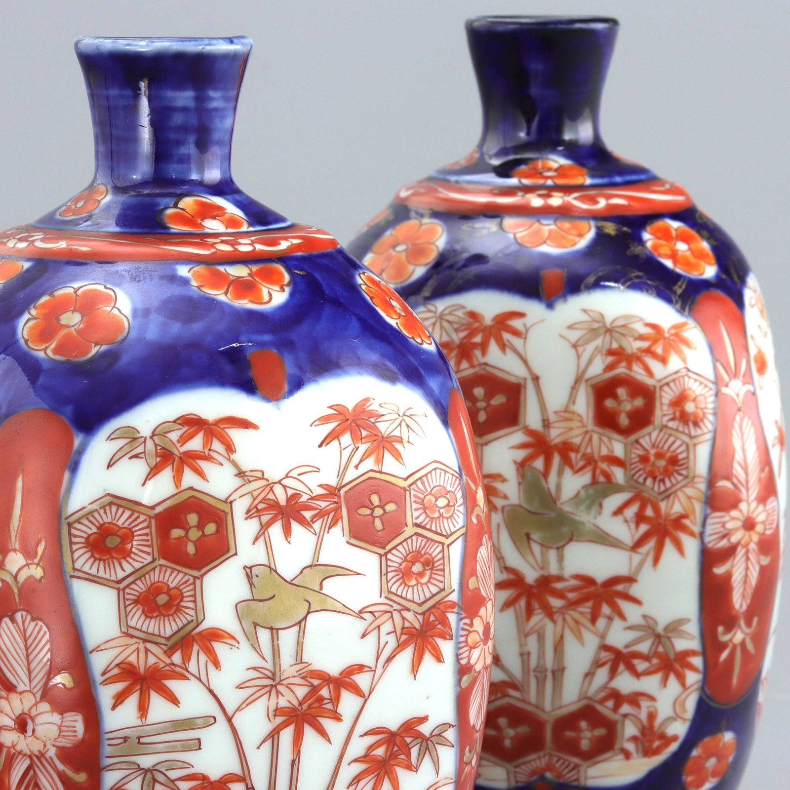 Pair Of Japanese Meiji Period Square Form Imari Vases C1890 photo furniture