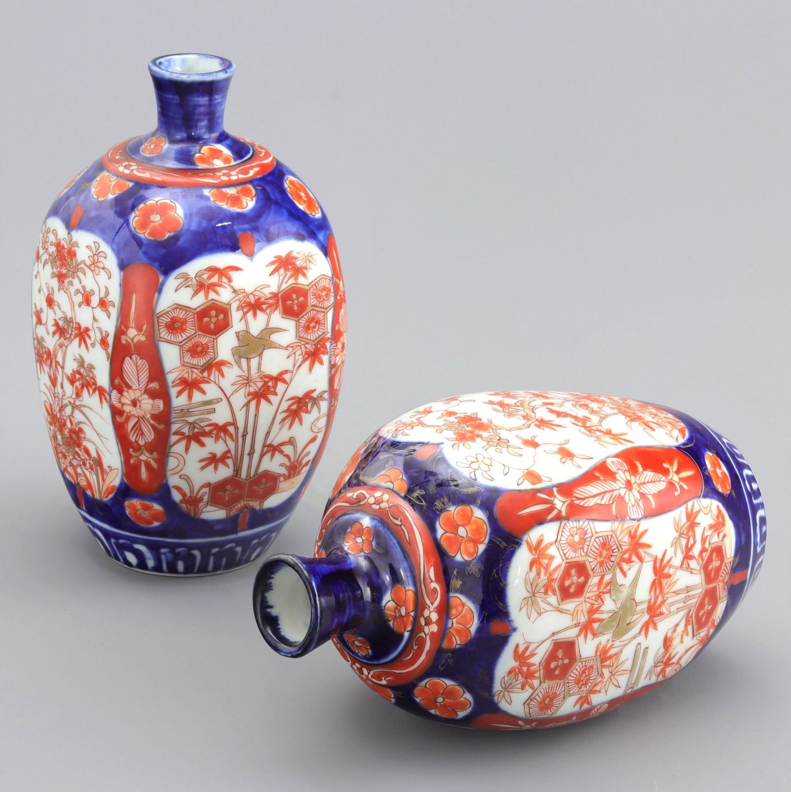 Pair Of Japanese Meiji Period Square Form Imari Vases C1890 photo 455.0