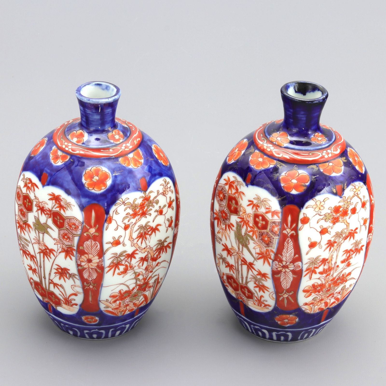 Pair Of Japanese Meiji Period Square Form Imari Vases C1890 photo buy