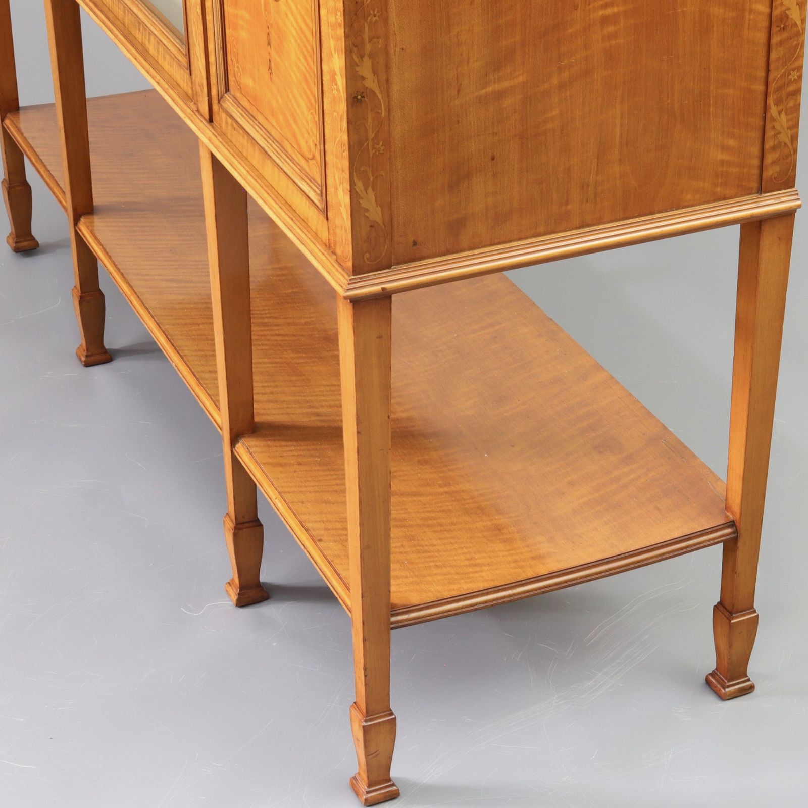 photo for sale Fine Satinwood And Marquetry Display / Side Cabinet By Gillows Of London C1902