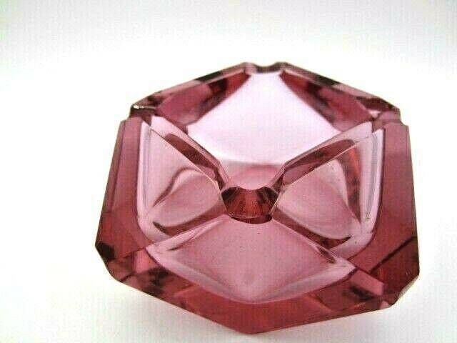 Murano Sommerso Space Age Pink Mandruzzato Geometric Glass Bowl photo for sale