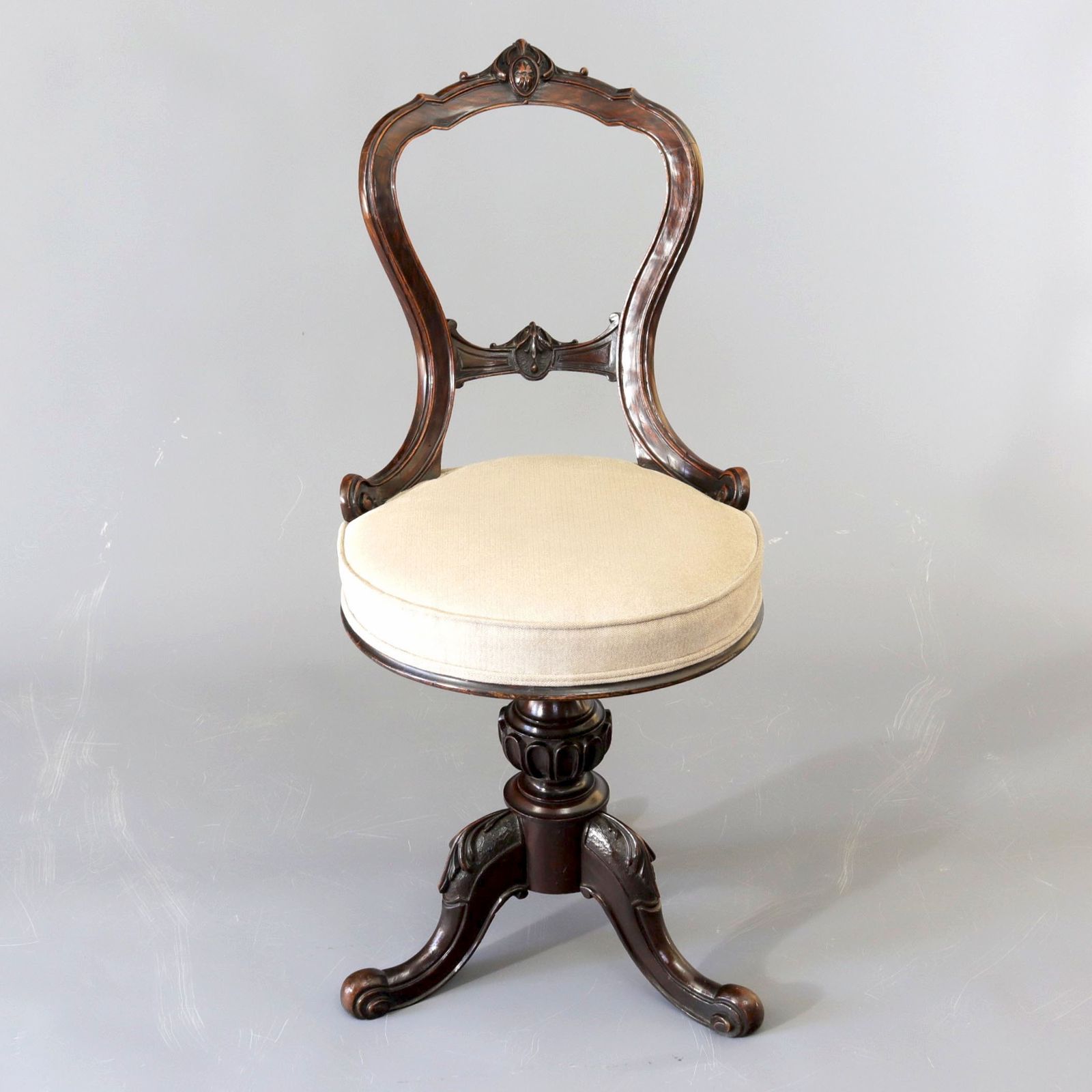 Mid Victorian Walnut Revolving Music Chair C1870 photo buy