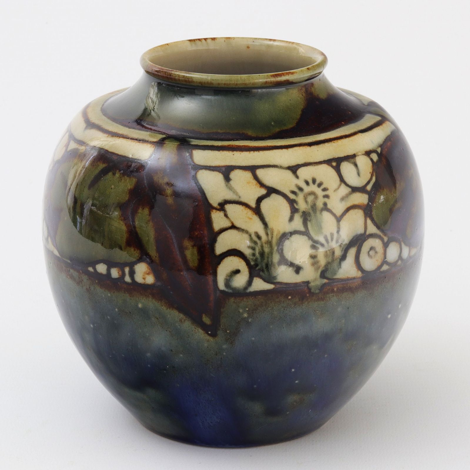 Royal Doulton Stoneware Ovoid Art Deco Vase By Lily Partington C1920 photo for sale
