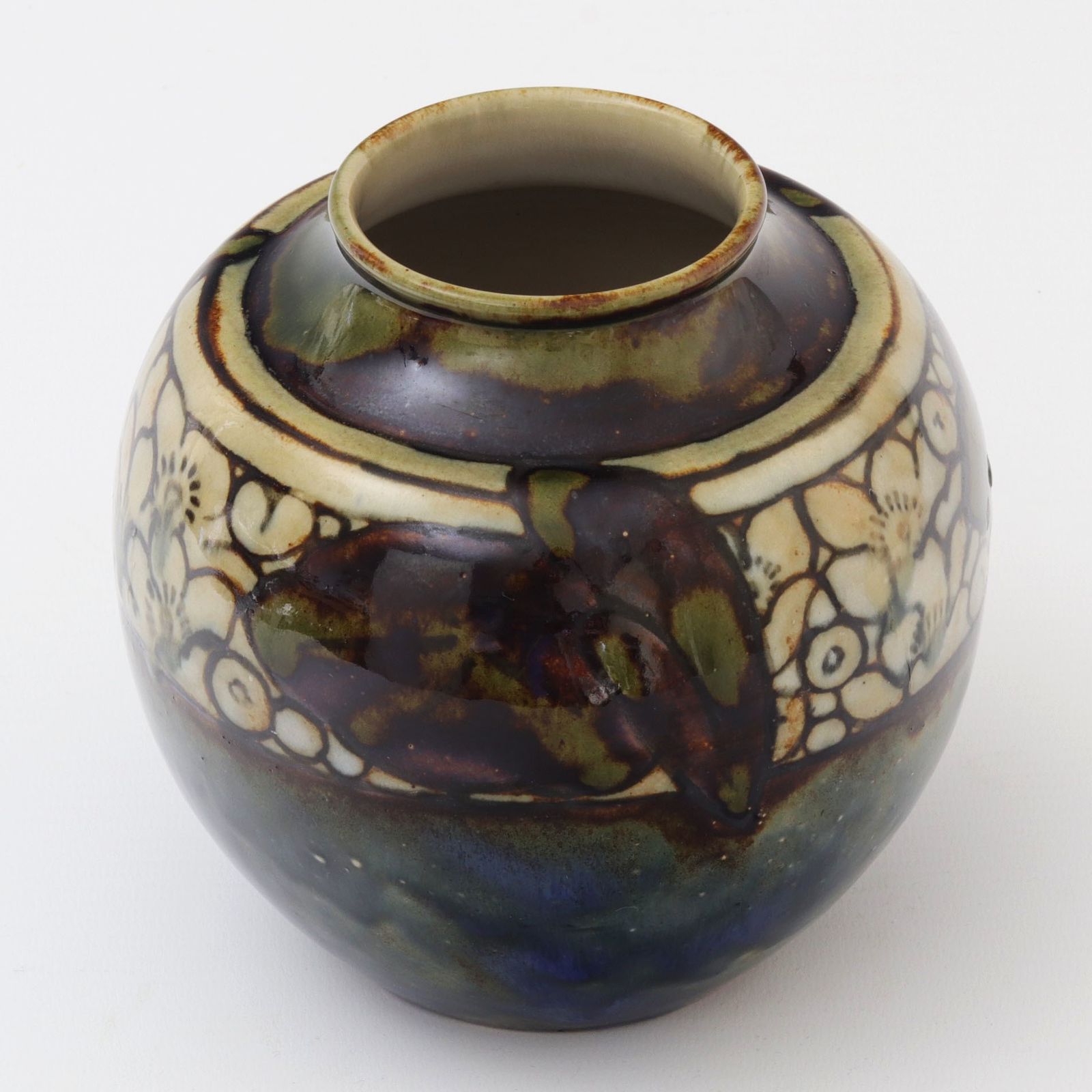 Royal Doulton Stoneware Ovoid Art Deco Vase By Lily Partington C1920 photo 175.0