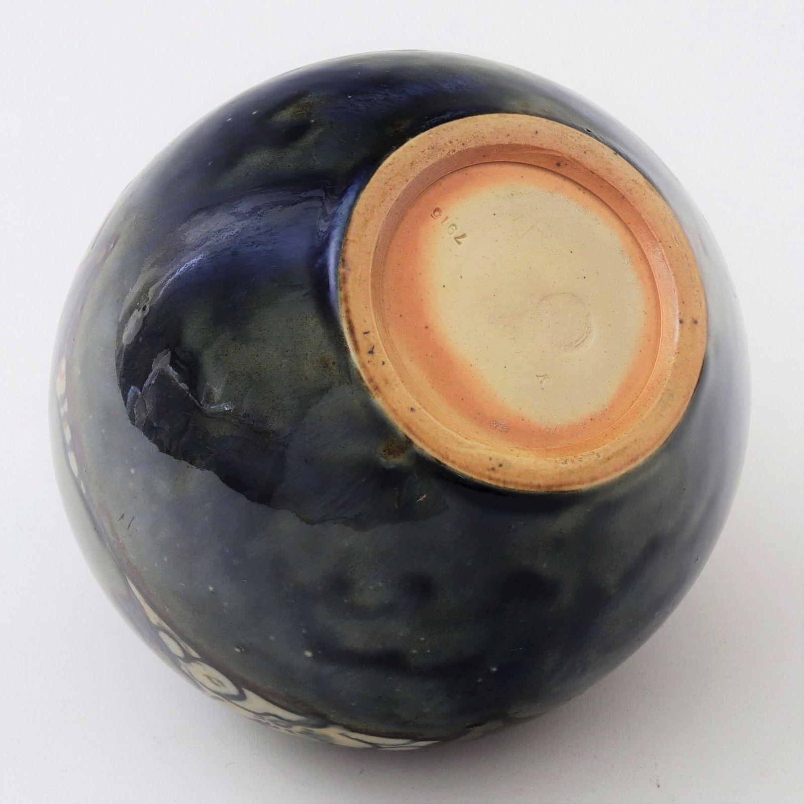 Royal Doulton Stoneware Ovoid Art Deco Vase By Lily Partington C1920 photo vintage