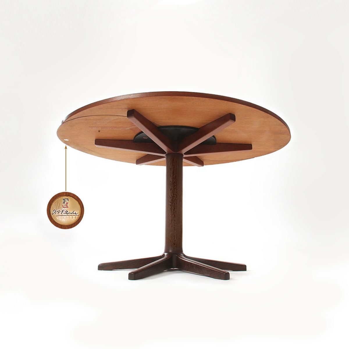 photo furniture Danish Mid Century Yin Yang Teak Extending Dining Table By Ole Gjerløv Knudsen And Torben Lind