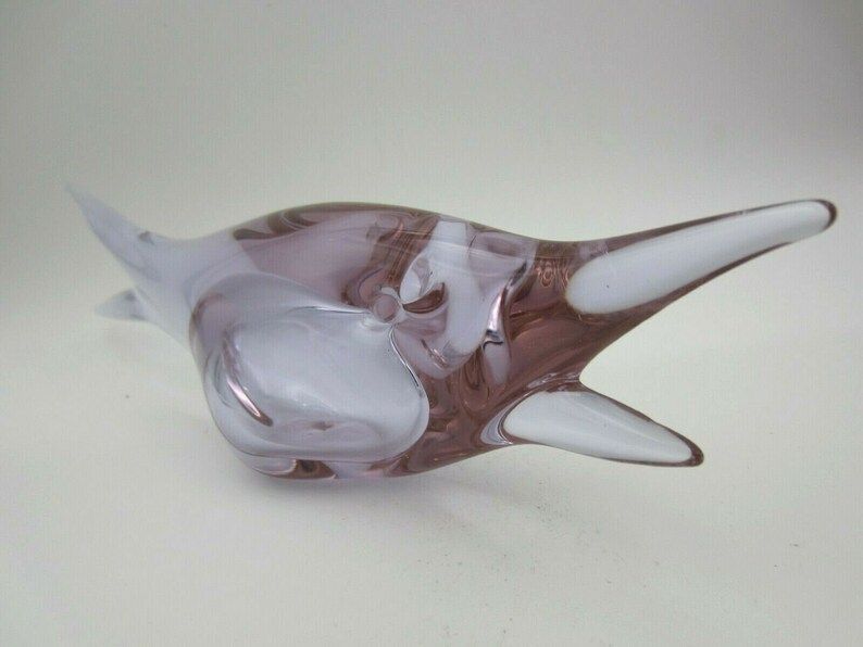 Seguso Fish Figure Pink Blue Alexandrite 50s Vintage Murano Italian Art Glass photo buy