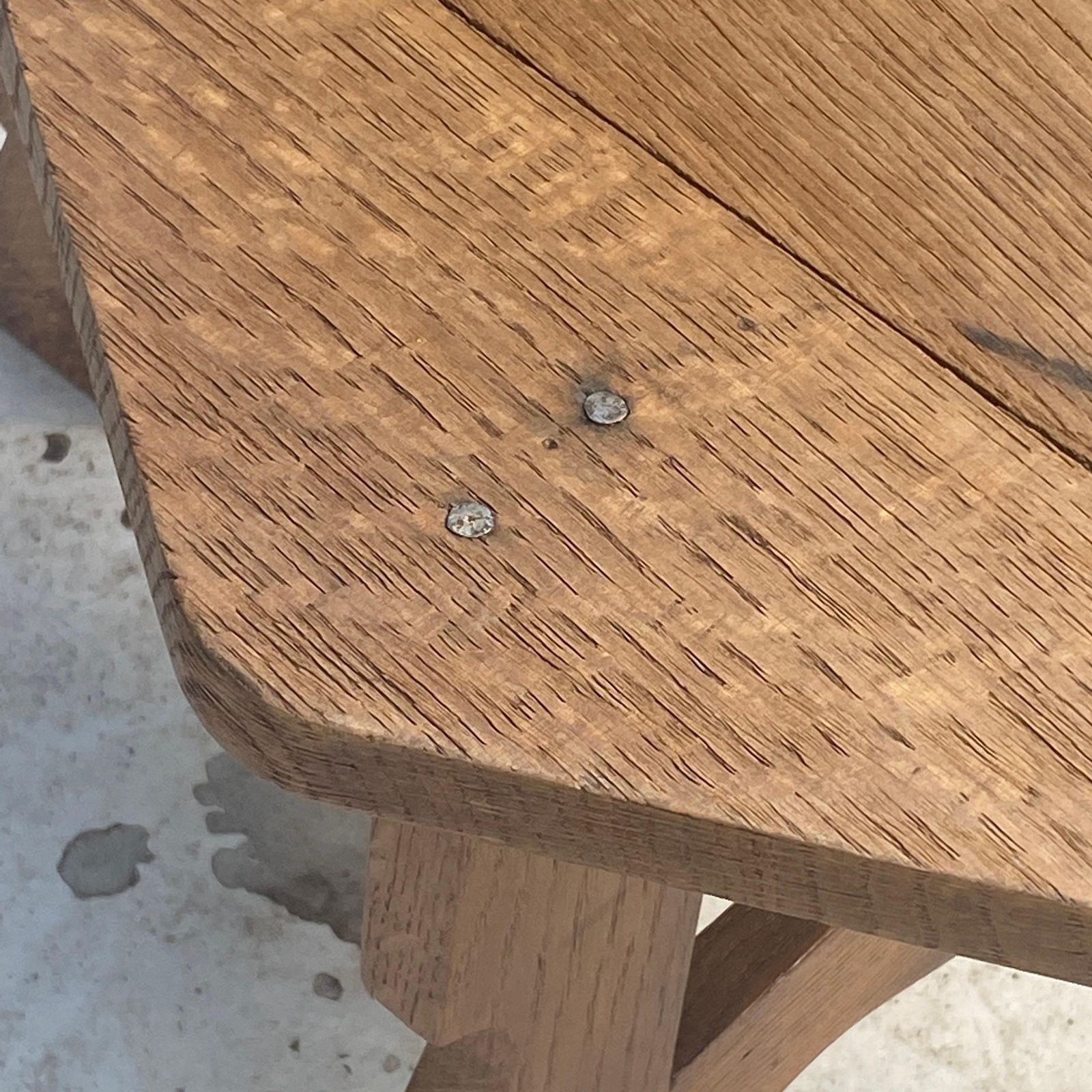 photo for sale Low Table In Oak, Beige Color, Made In France, Around 1960, Made By An Artisan