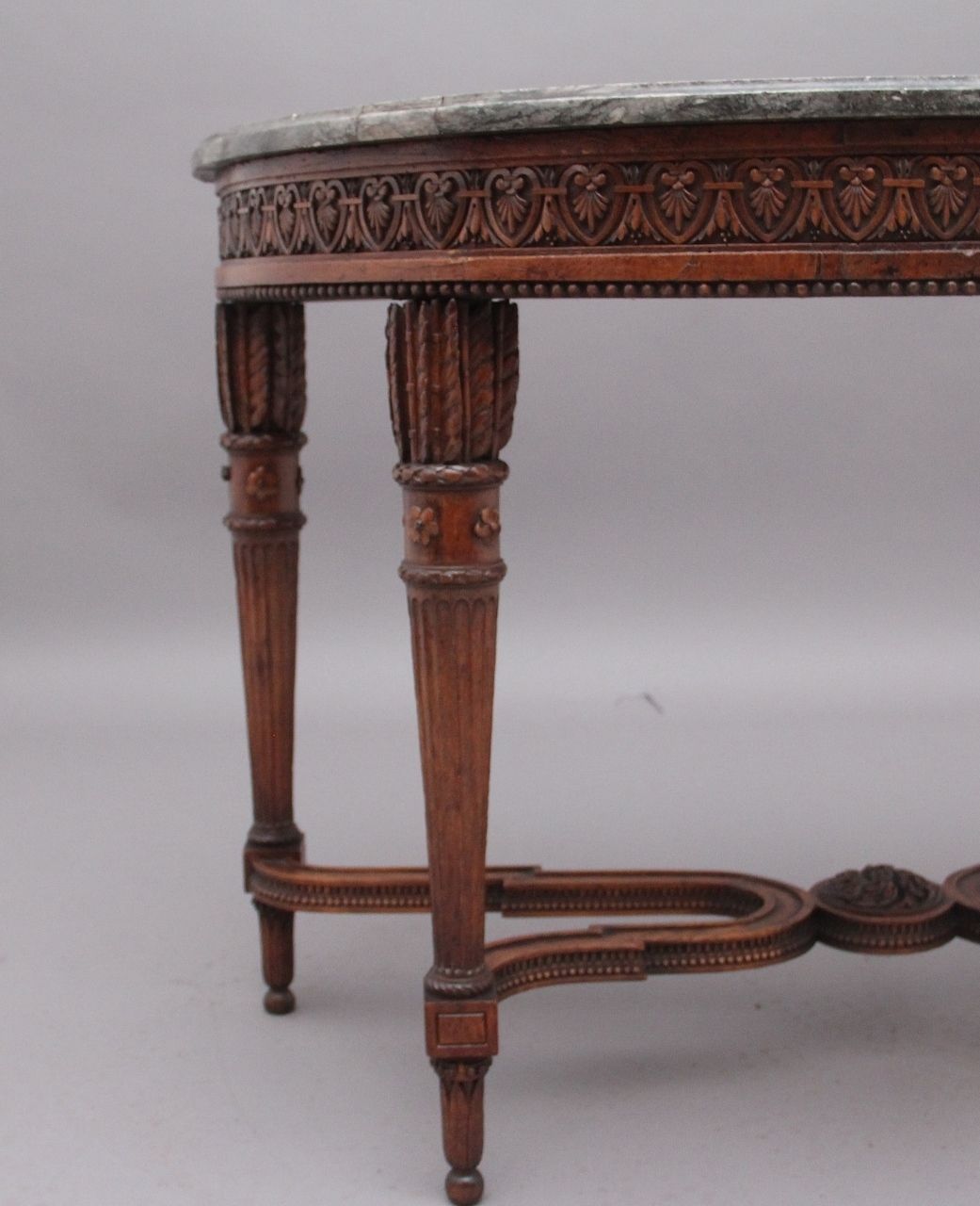 photo for sale Early 19th Century Walnut And Marble Top Console Table