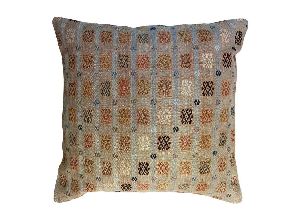 Tapis Kelim Kilim Pillow Cover ,Vintage Meditation Bench Kelim Teppich Boho Kilim