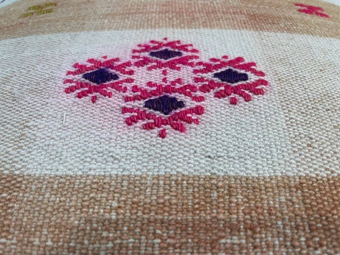 Tapis Kelim Kilim Pillow Cover ,Vintage Meditation Bench Kelim Teppich Boho Kilim photo vinterior