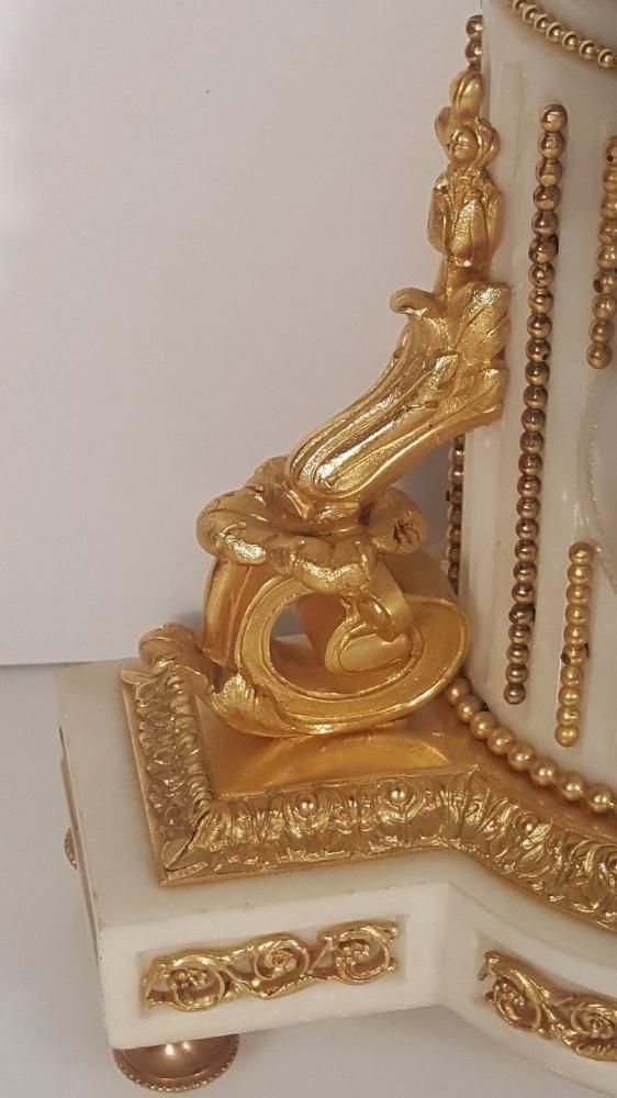 French Marble Ormolu Mantel Clock, photo buy