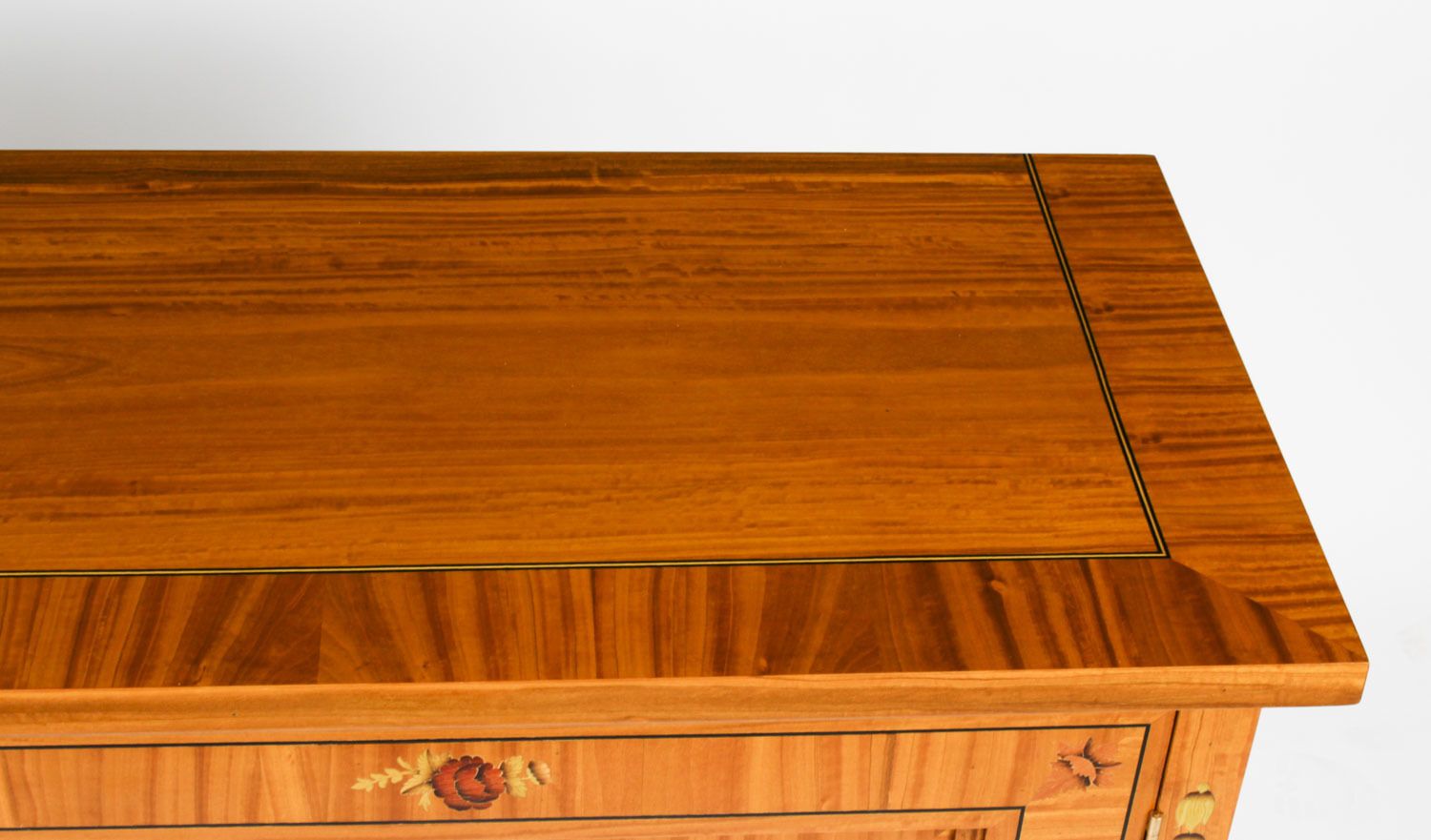 Bespoke Satinwood & Marquetry Inlaid Pier Side Cabinet photo buy
