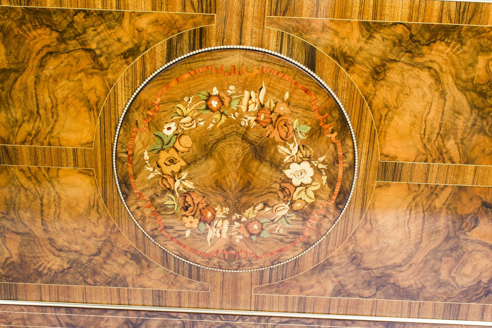 photo for sale Bespoke Inlaid Burr Walnut & Marquetry Tv Plasma Lift Cabinet