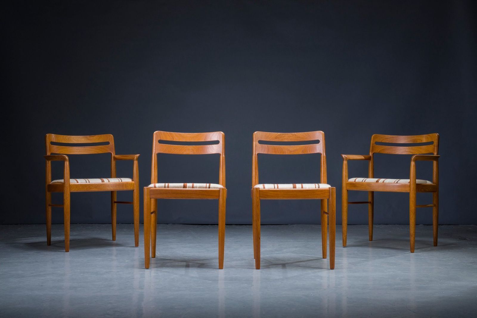 Mid Century Danish Teak Dining Chairs By Hw Klein For Bramin, 1970s, Set Of 4