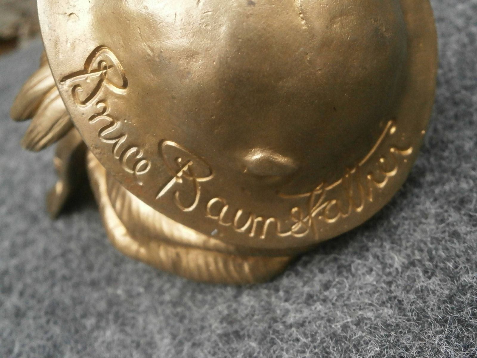 Early 20thc Patinated Bronze Old Bill Car Mascot, The First Cast From Best & Lloyd, Originally Owned By Robert Dudley Best photo vintage