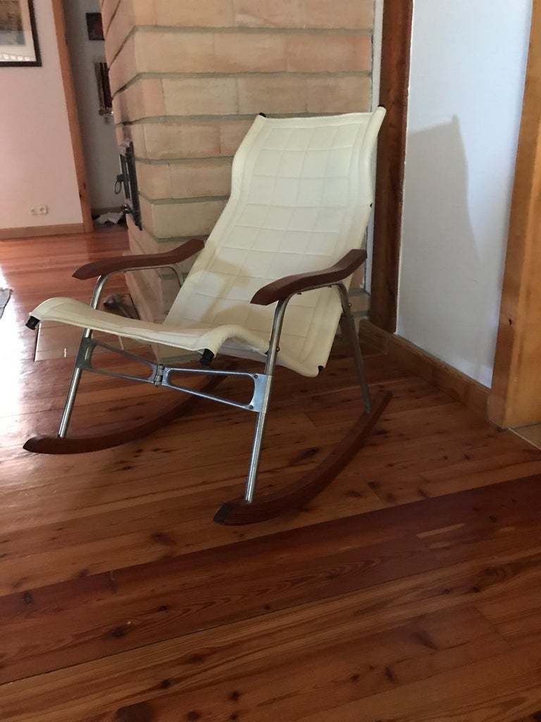 Midcentury Japanese Rocking Chair By Takeshi Nii photo for sale