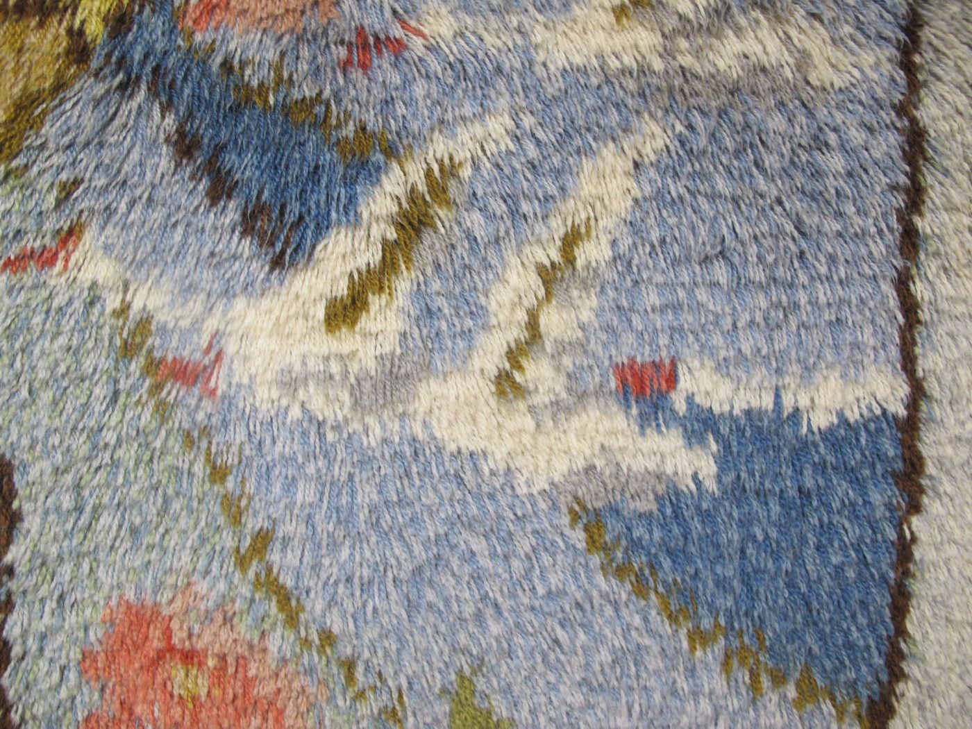 Scandinavian Rya Rug, Mid 20th Century photo vinterior