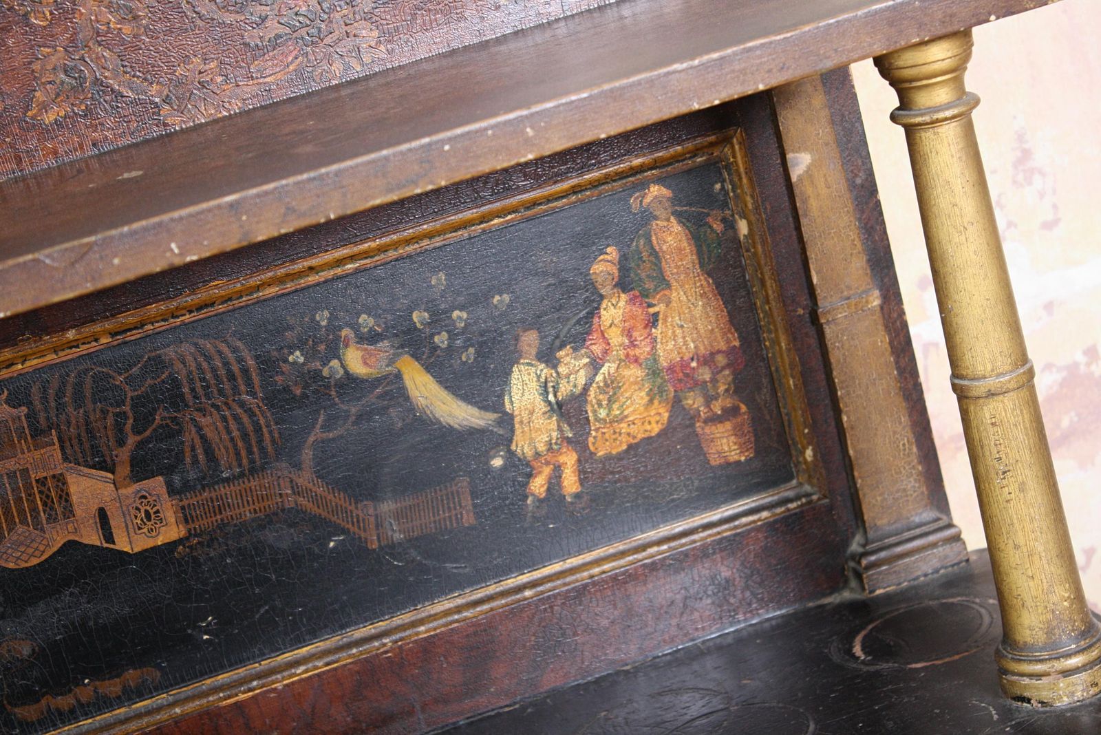Regency 19th C Chinoiserie Country House Chiffonier Buffet Sideboard Cabinet photo vinterior