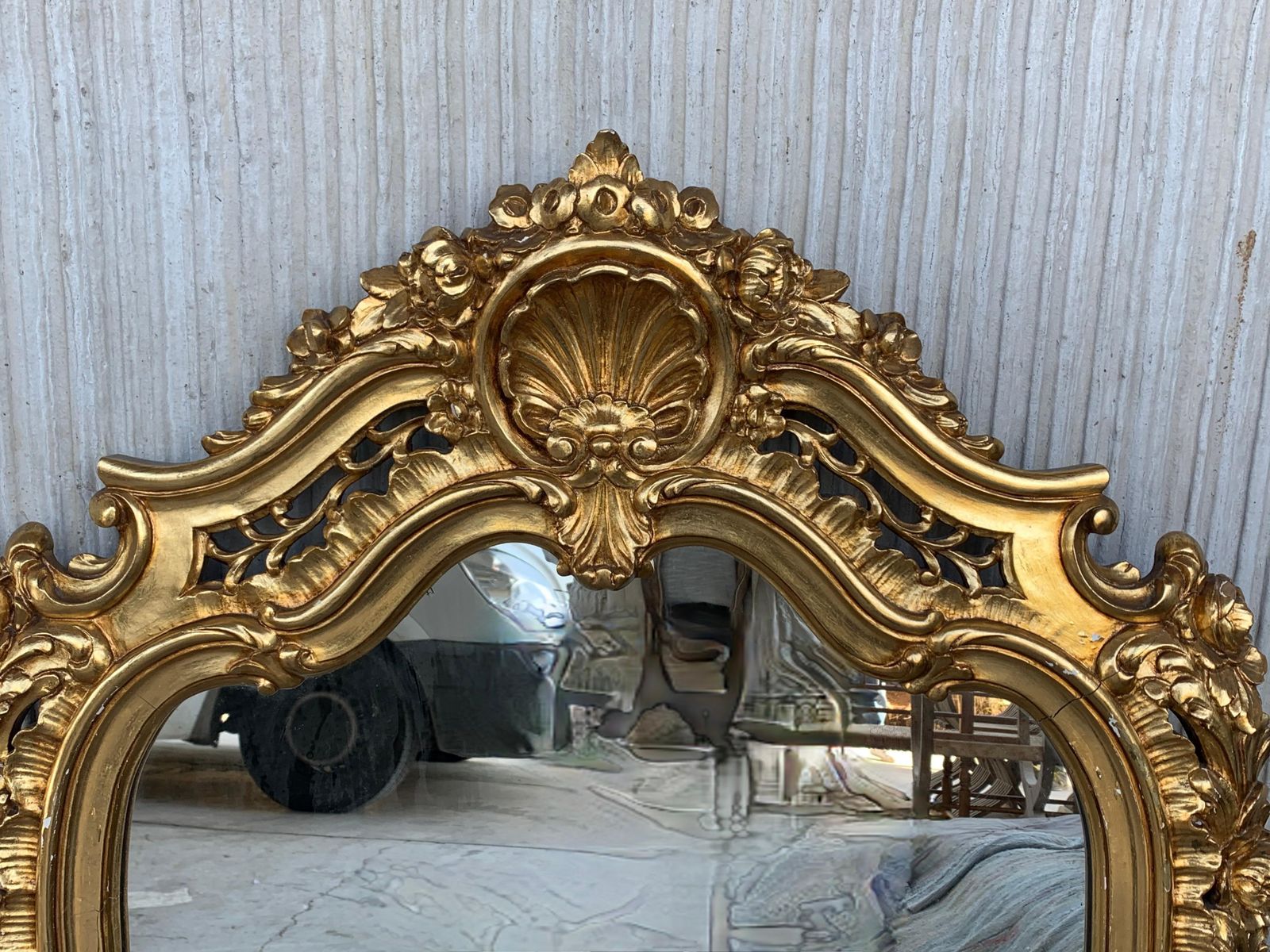 Early 20th French Empire Period Carved Gilt Wood Mirror photo Home Decor