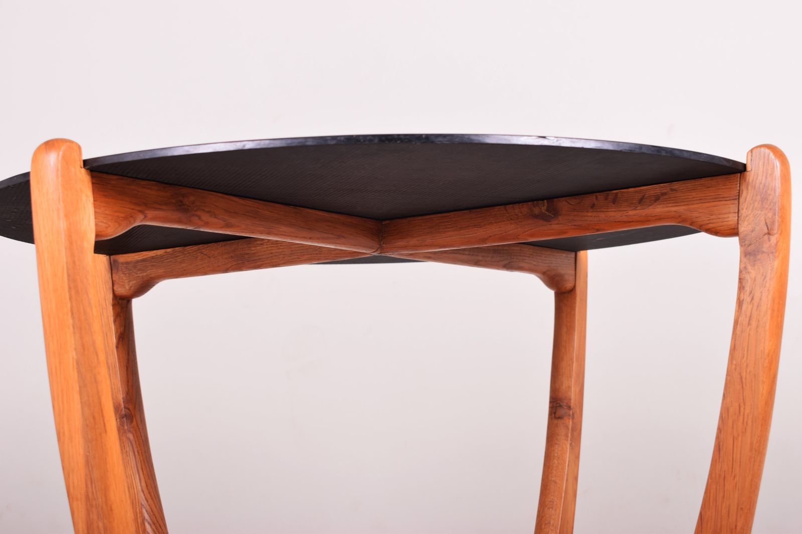 Black And Brown Mid Century Coffee Table, Made In Czechia. 1960s. Fully Restored photo for sale