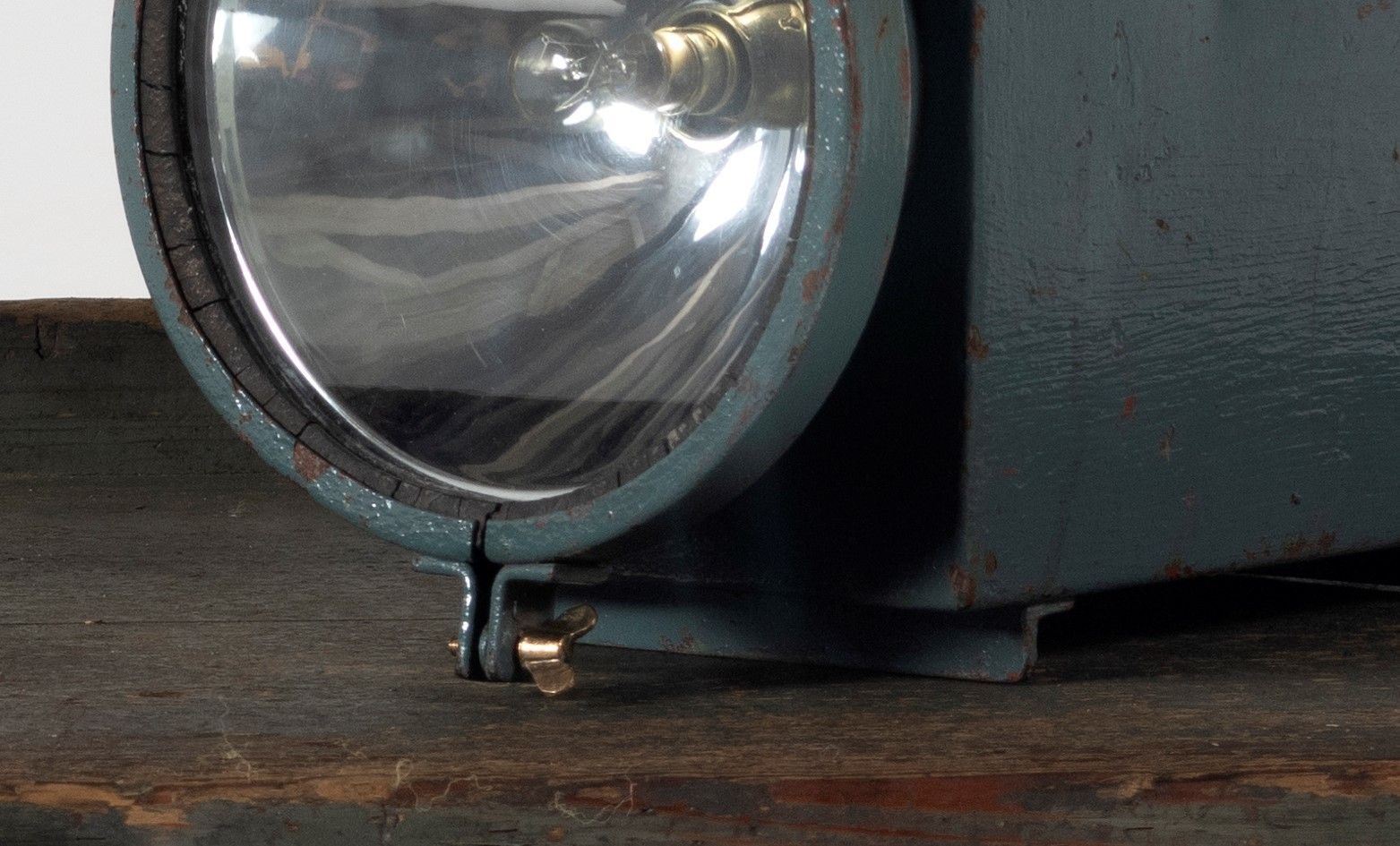 1920s Industrial Military Table Lamp | Unusual Old Torch Light photo for sale
