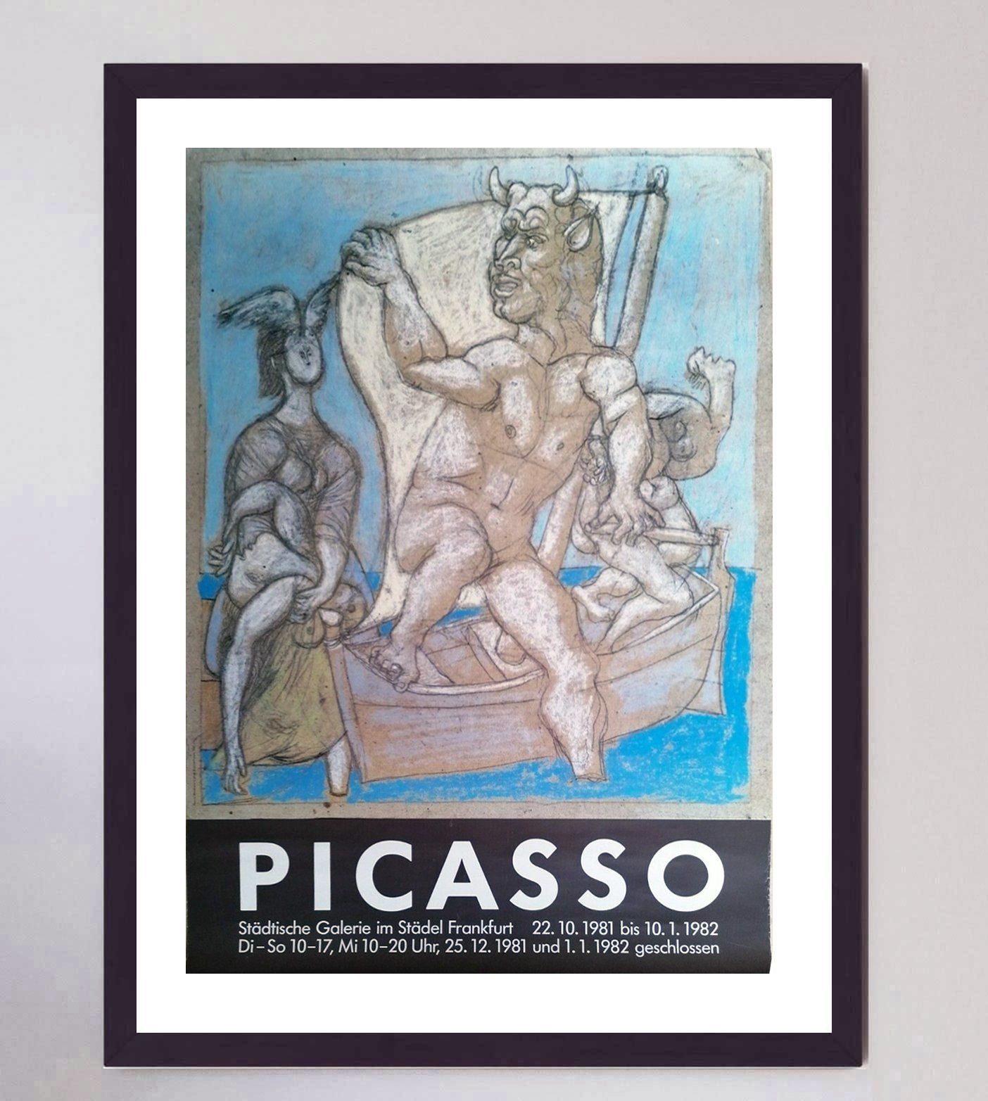 Pablo Picasso   Stadtische Galerie Original Vintage Poster photo furniture
