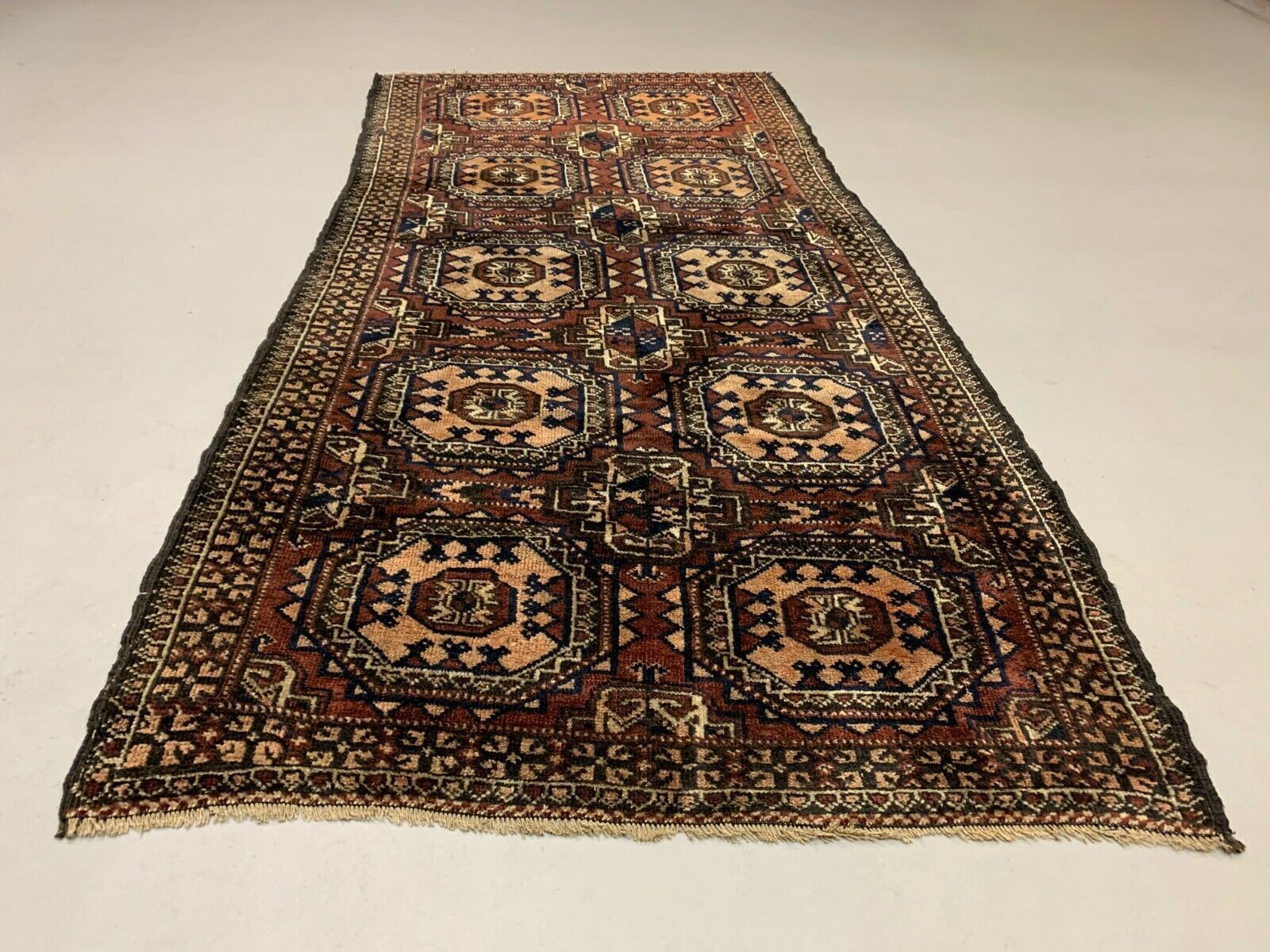 Taimuri Afghan Tribal Rug 188x94 Cm Black Brown photo for sale