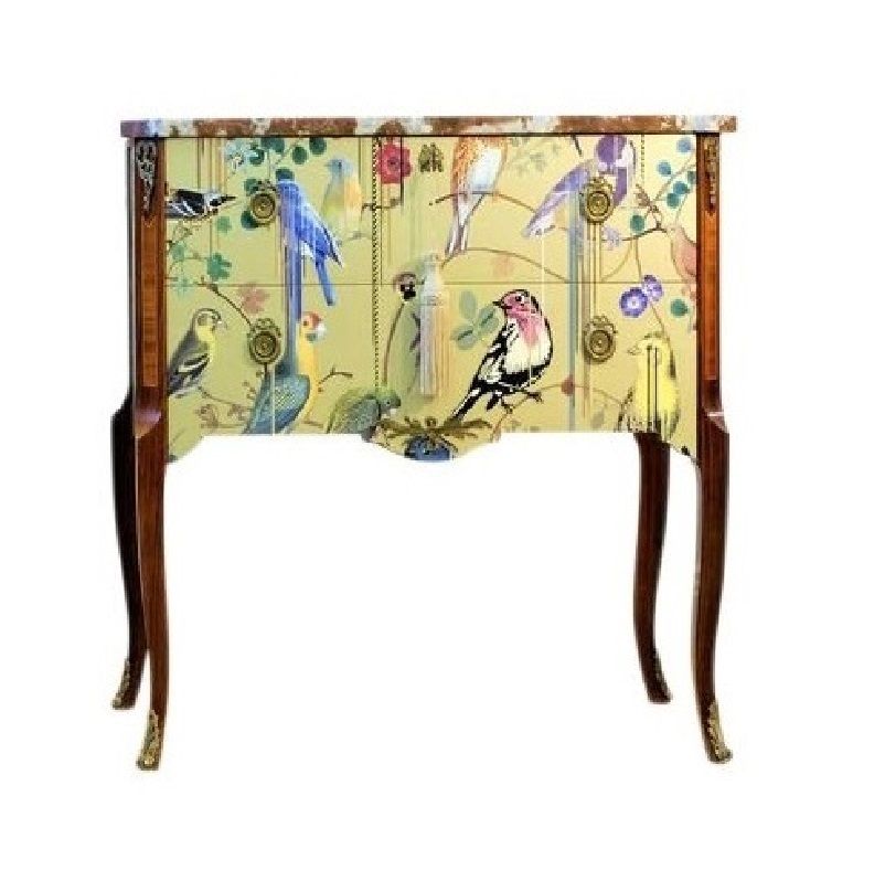 Classic Gustavian Louis XV Style Chest With Christian Lacroix Design