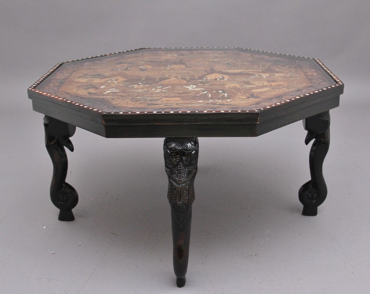 Ebonised And Inlaid Indian Coffee Table photo furniture